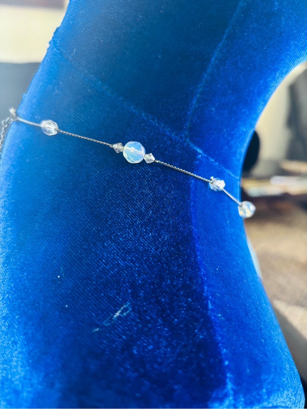 Necklace Moonstone Glass Opalite Sea Opal - Picture 9 of 14